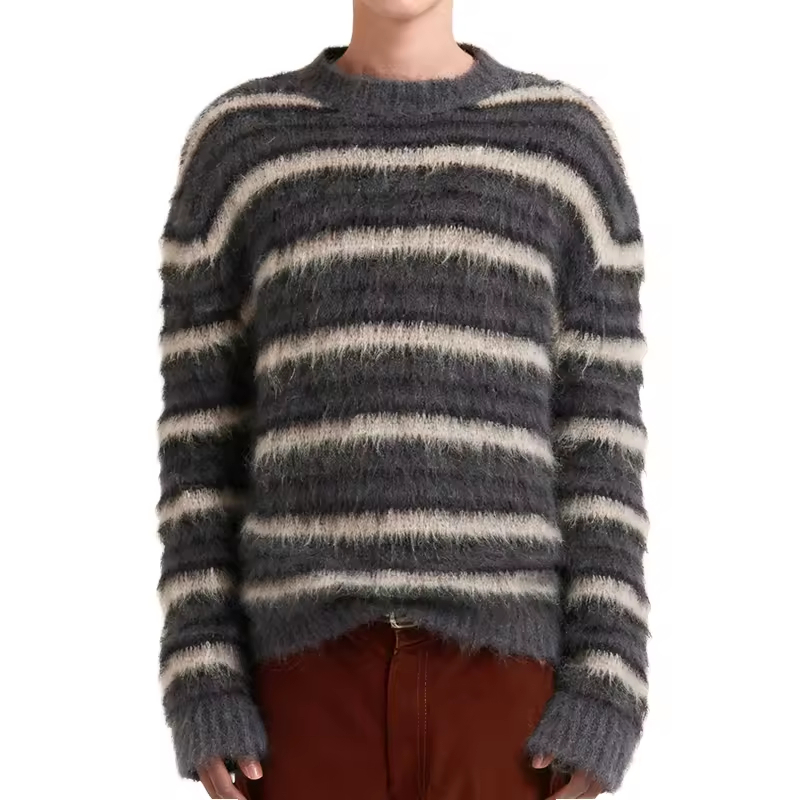 Crew Neck Jumper Pullovers Knit Sweater