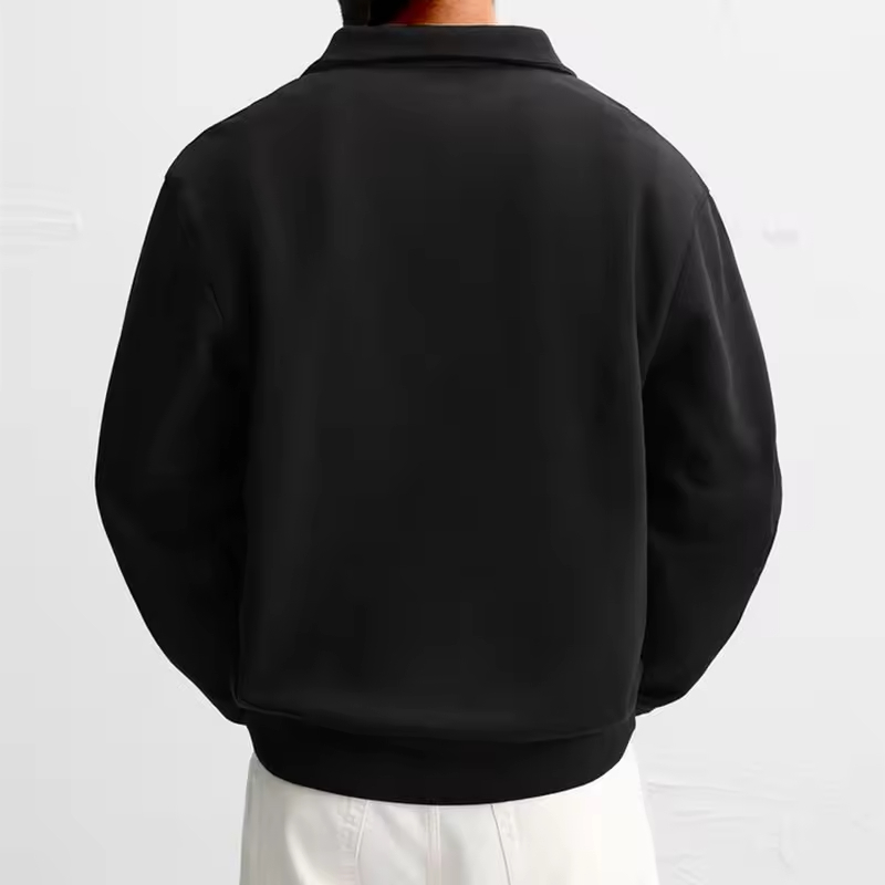 Essential Classic Quarter Zip-Up Sweatshirt for Men