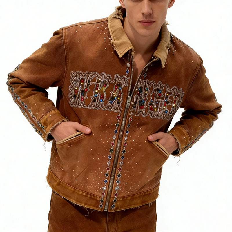 Rhinestone Denim Jacket