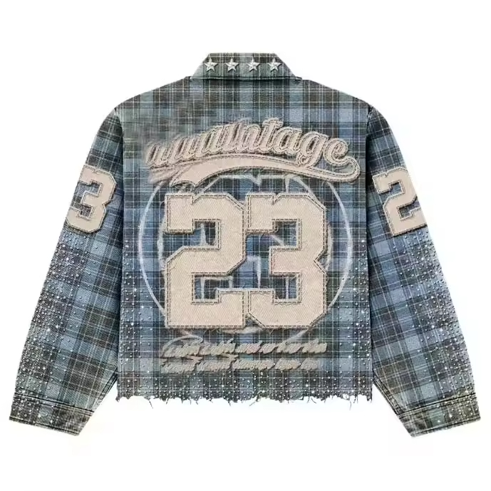 Rhinestone Plaid Flannel Shirts