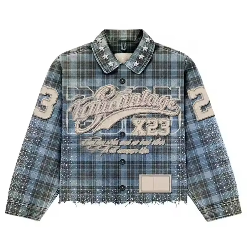 Rhinestone Plaid Flannel Shirts