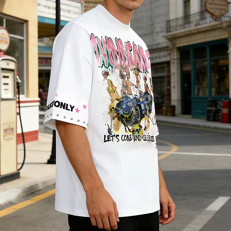 Rhinestone T-shirt Men