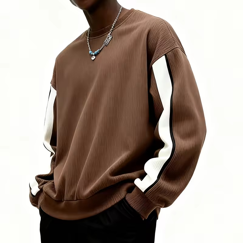 Round Neck Pullover Cotton Sweatshirt