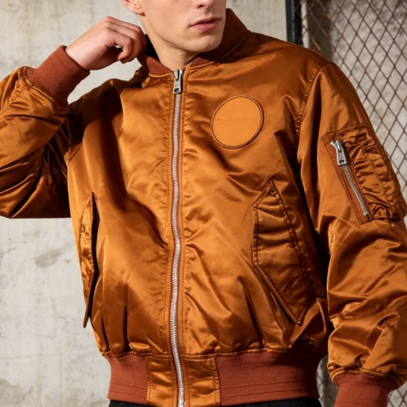 Satin Flight Bomber Jacket
