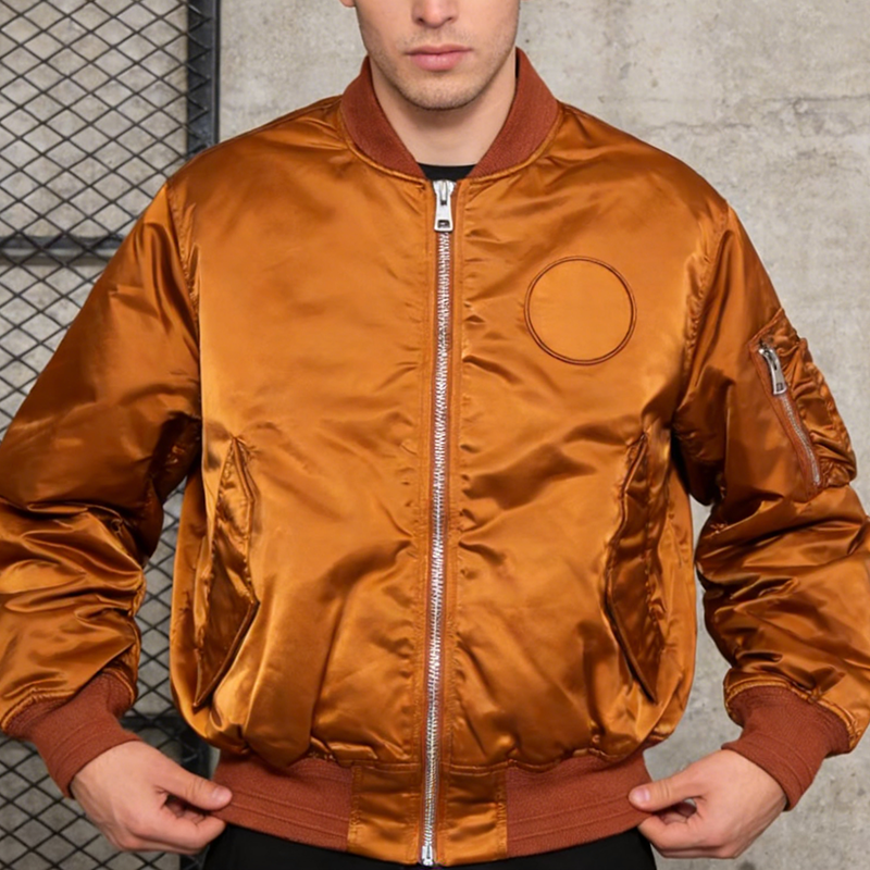 Satin Flight Bomber Jacket