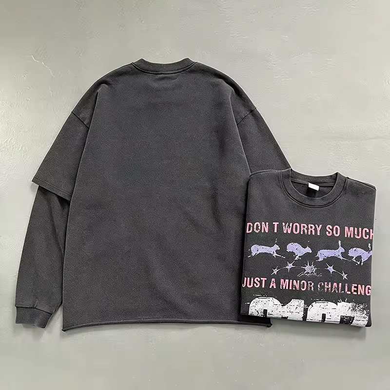 Double Layer Streetwear Men's T-shirt