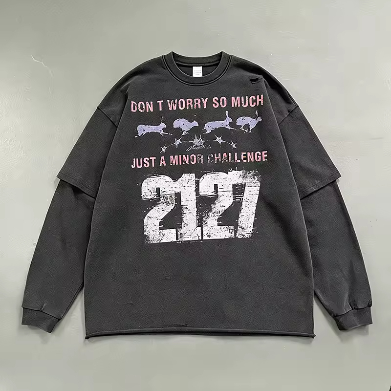Double Layer Streetwear Men's T-shirt