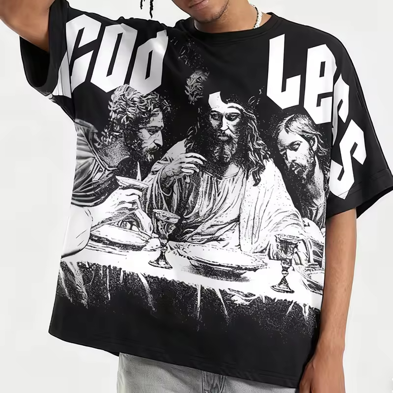 Drop Shoulder Oversized Streetwear Graphic T-shirt
