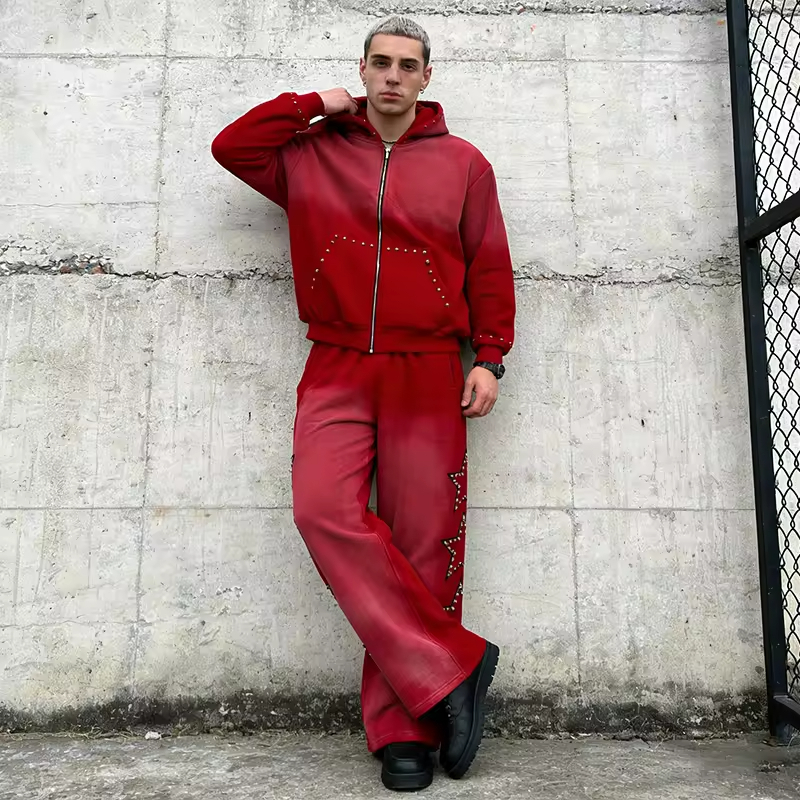 Streetwear Vintage Washed Tracksuit