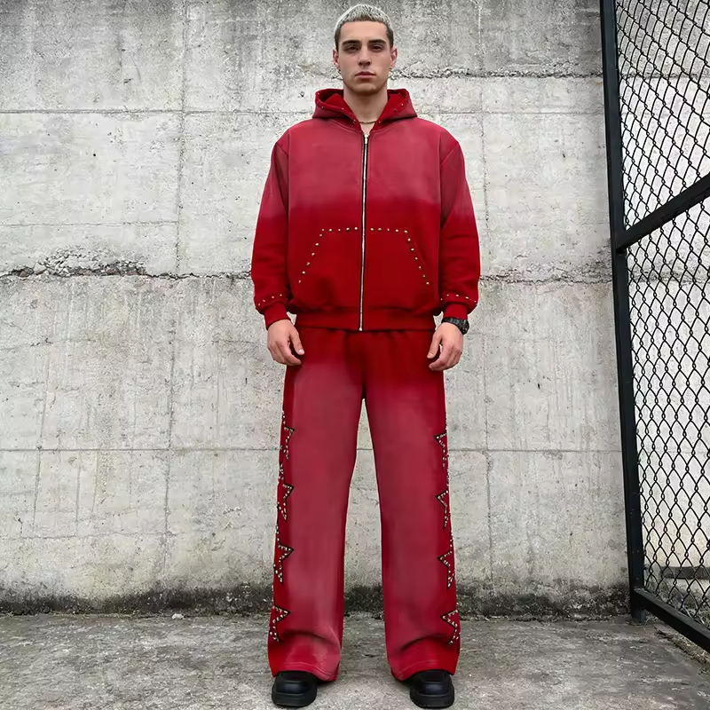 Streetwear Vintage Washed Tracksuit