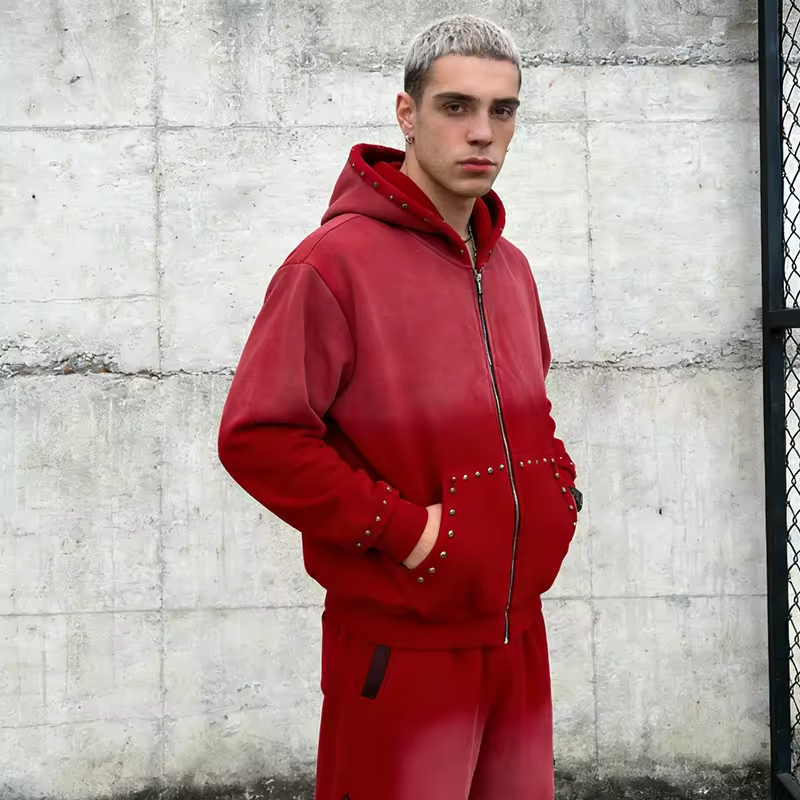 Streetwear Vintage Washed Tracksuit
