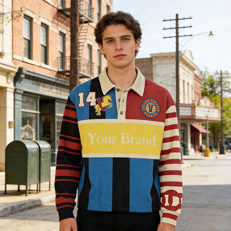 Stripe Rugby Polo Shirt