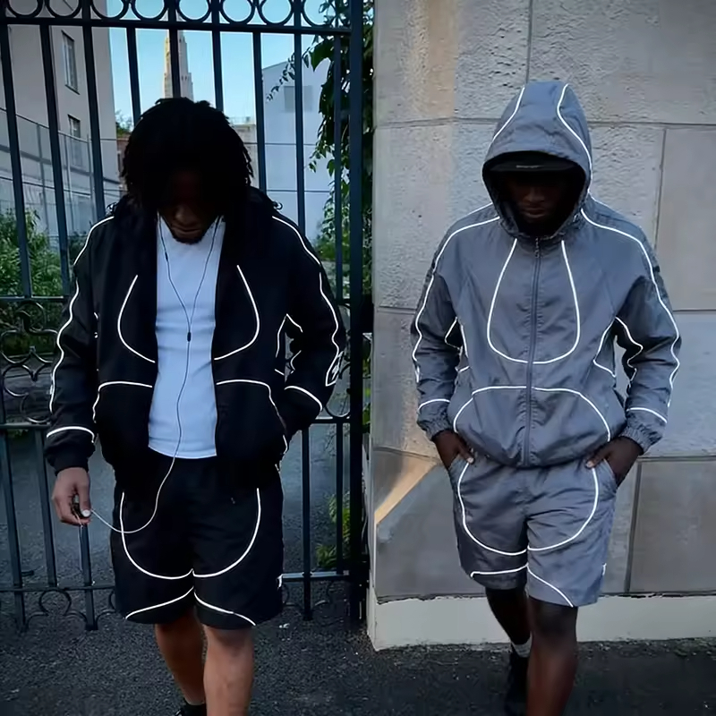 Track Jacket and Shorts Set Tracksuit
