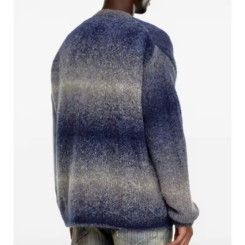 V-Neck Gradient Sweater Cardigan