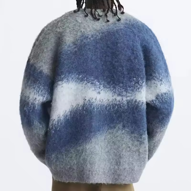 Long Sleeves V-Neck Mohair Cardigan