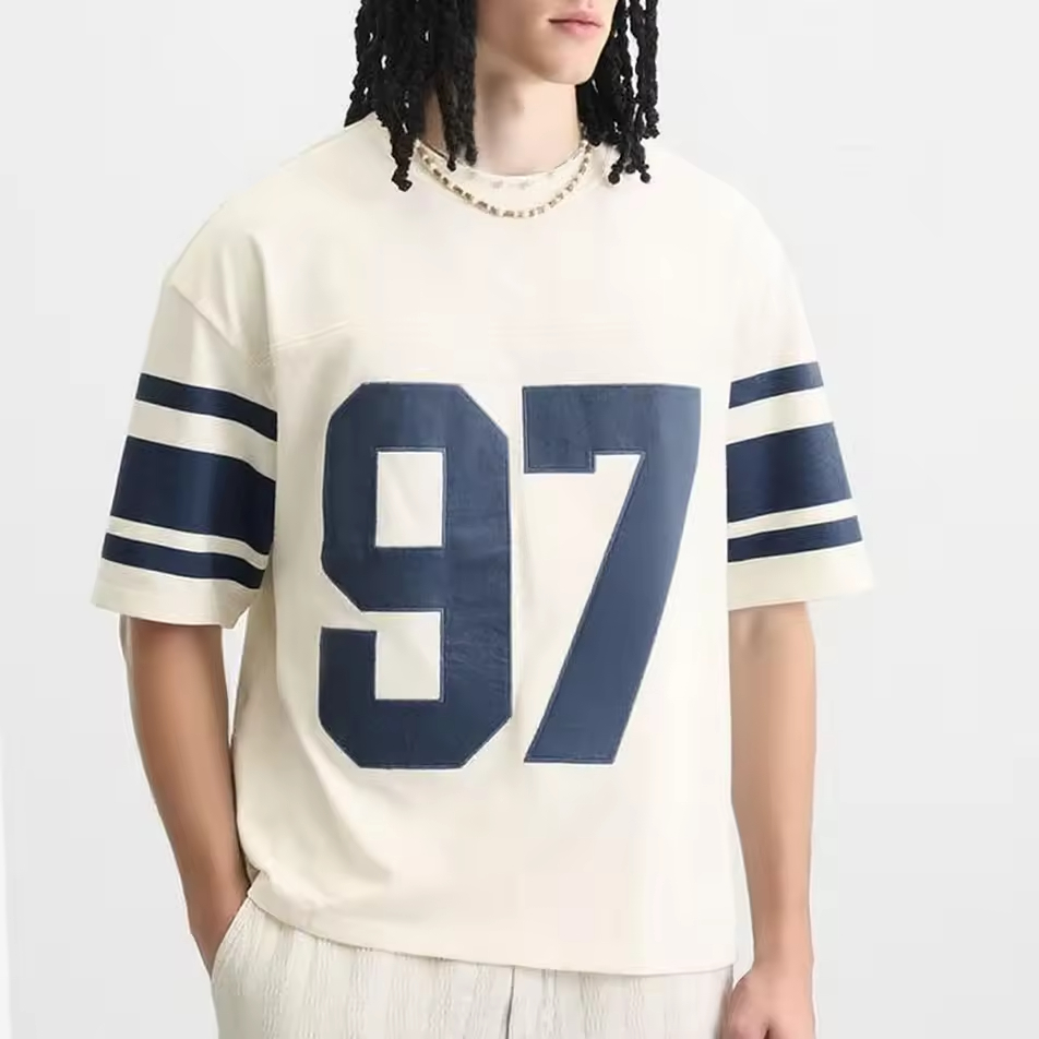 Number Oversized Street Football Jersey T Shirt