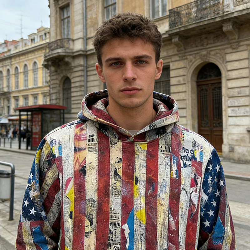 Vintage Distressed Hoodie