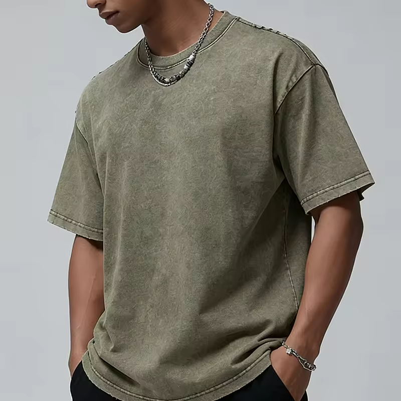 Washed Cotton Relaxed Fit Oversized T Shirt