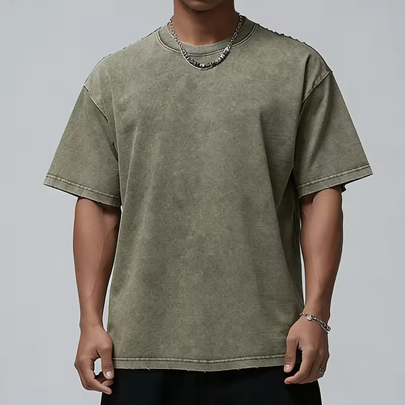 Washed Cotton Relaxed Fit Oversized T Shirt