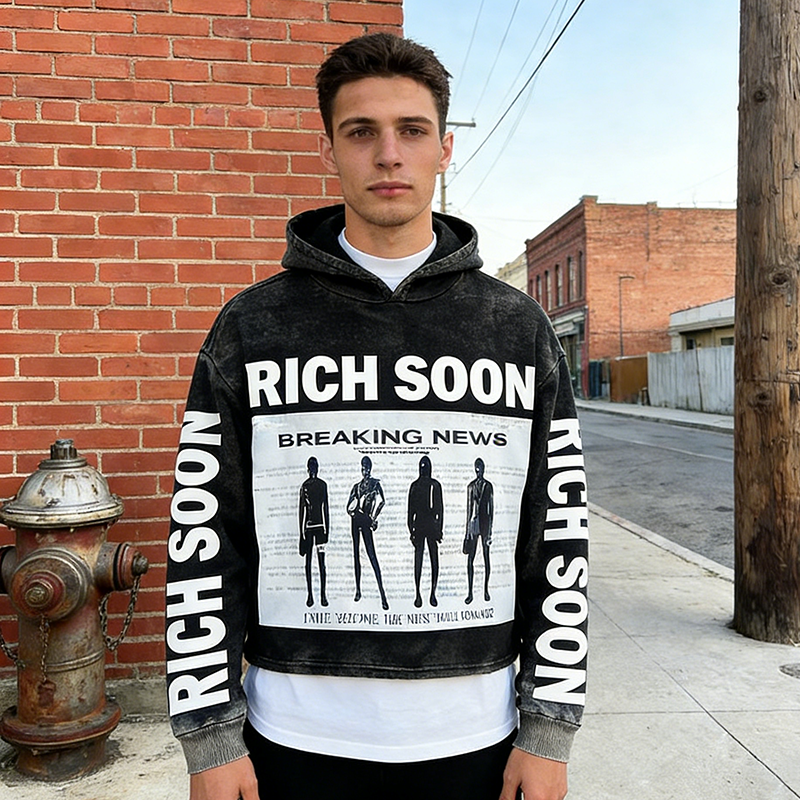 Washed Boxy Hoodie Men