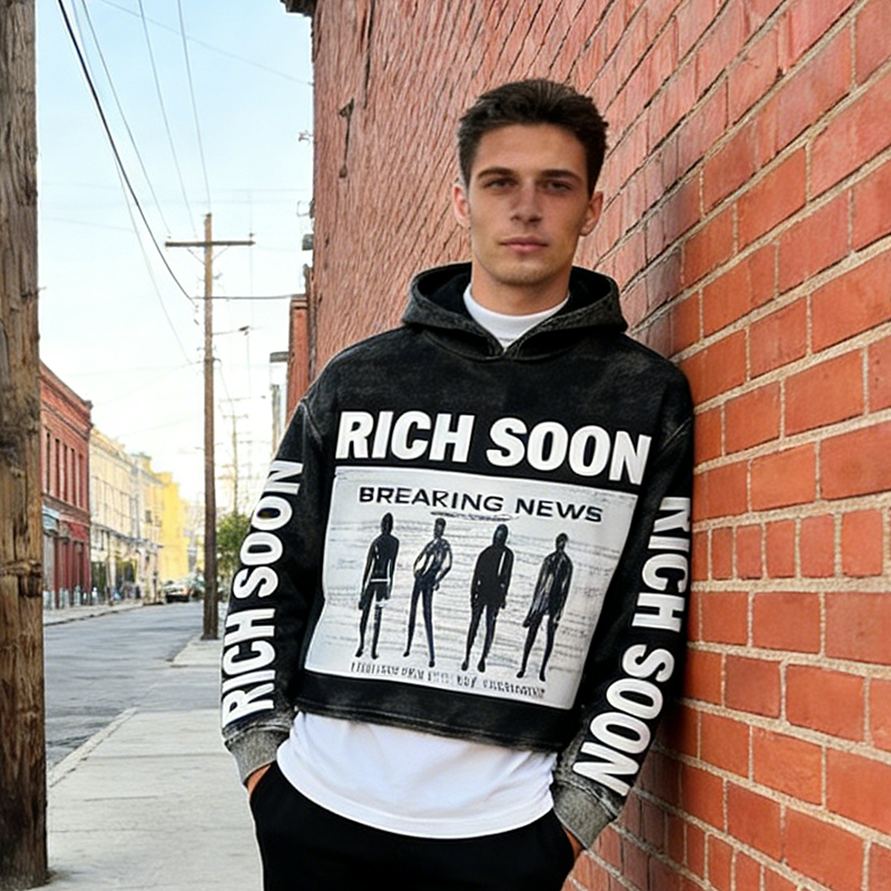 Washed Boxy Hoodie Men