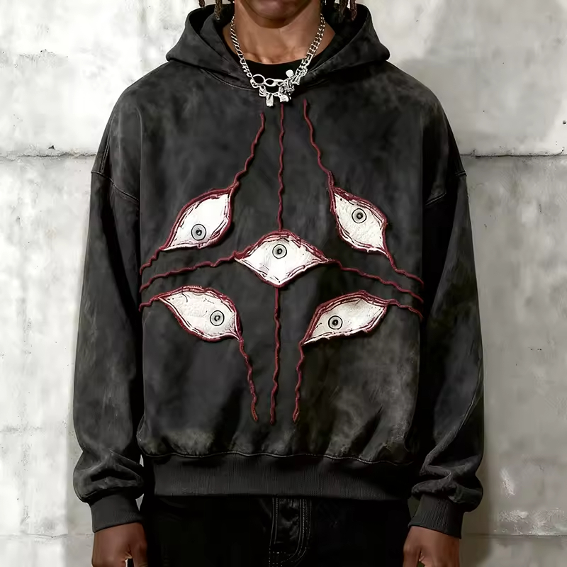 Washed Distressed Heavyweight Hoodie