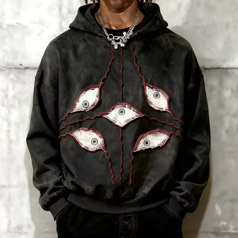 Washed Distressed Heavyweight Hoodie