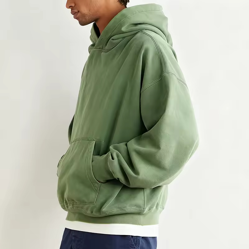 Blank Washed Vintage Hoodie Men