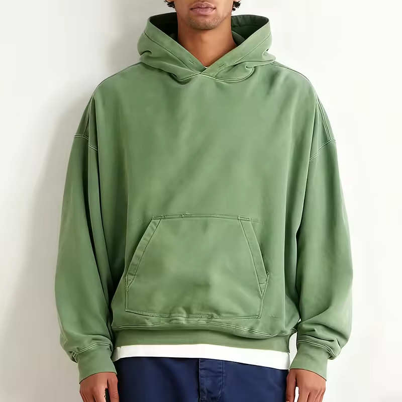 Blank Washed Vintage Hoodie Men