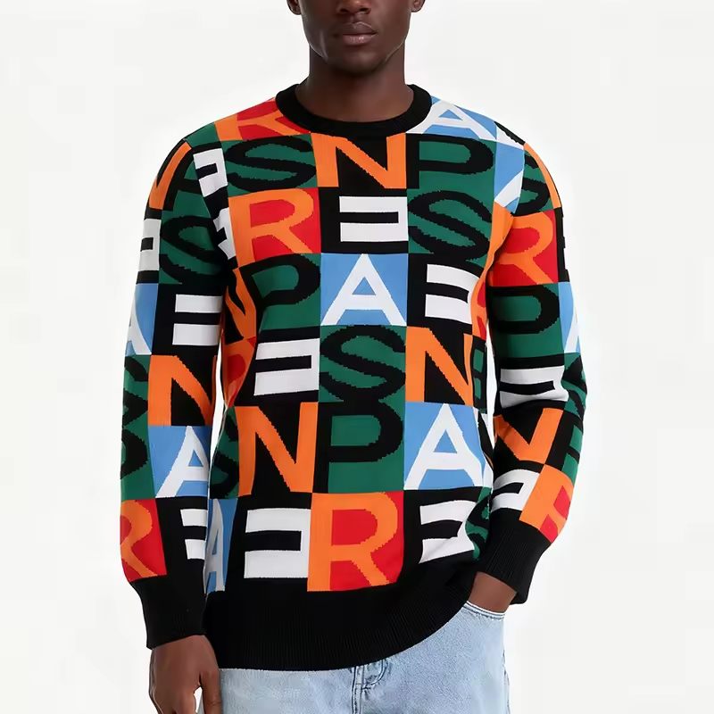 Crew Neck Winter Knitted Sweater