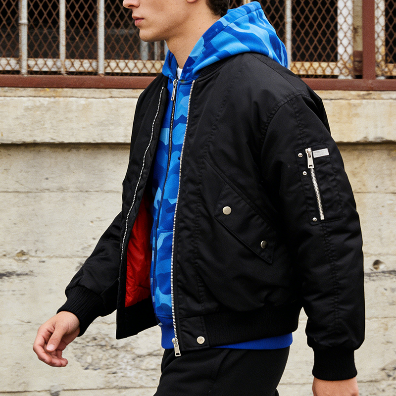 Winter Quilted Bomber Jacket