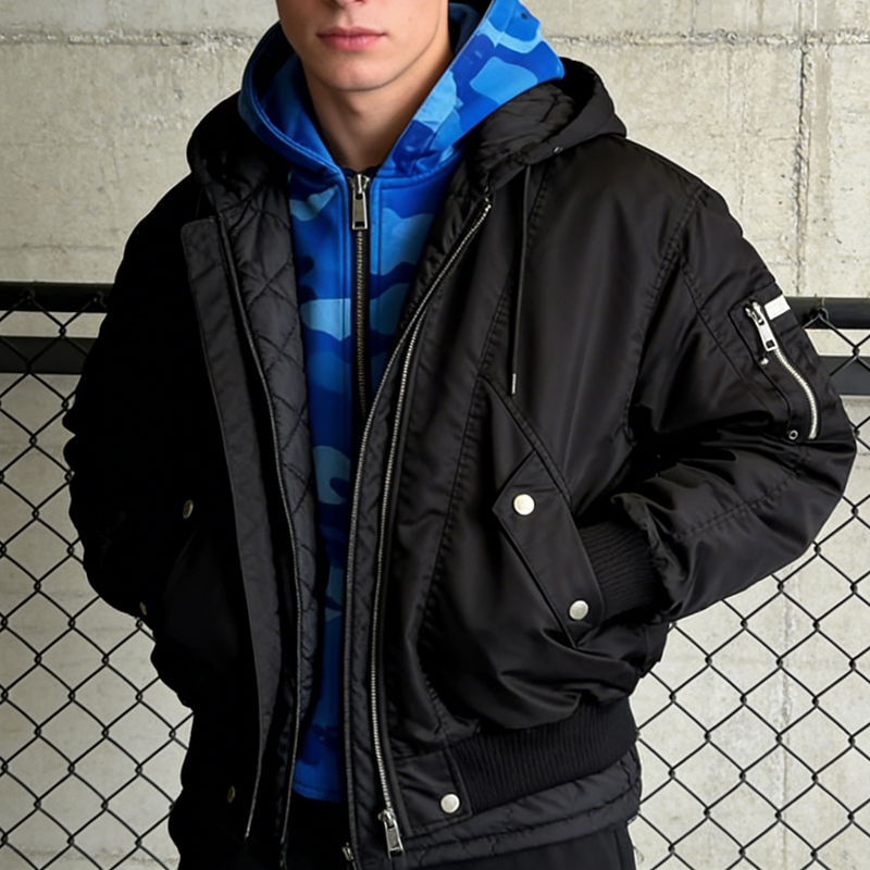 Winter Quilted Bomber Jacket