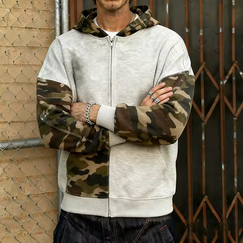 Zip up Camo Hoodie