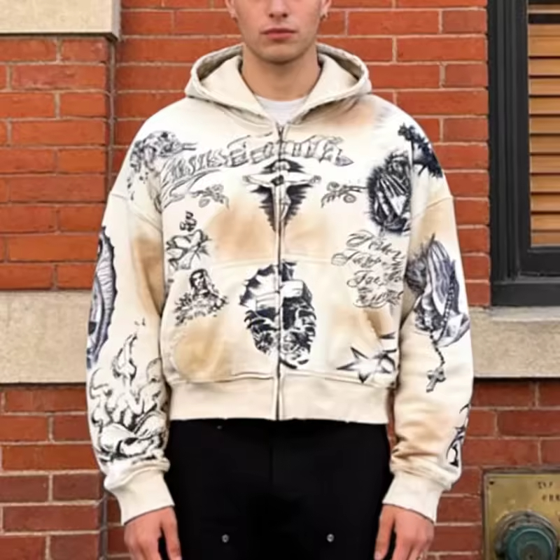 Zip up Cotton Heavy Weight Hoodie