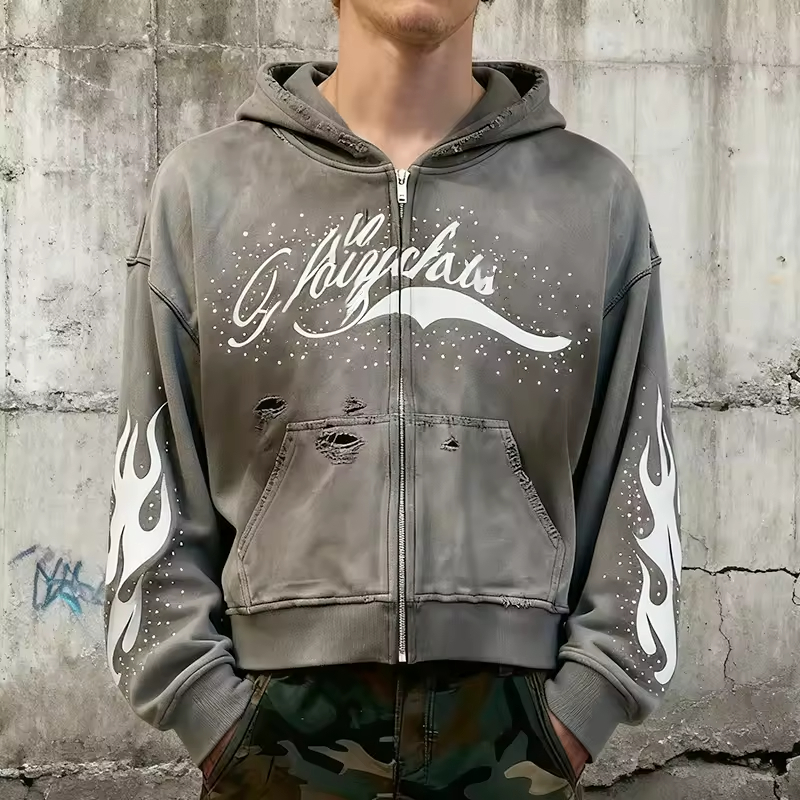 Zip up Vintage Hoodie
