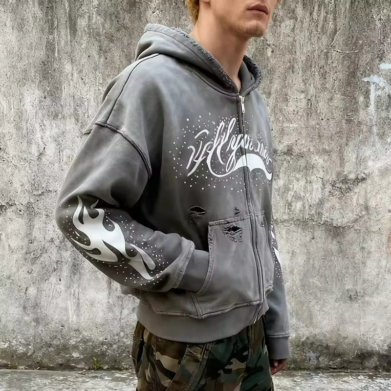 Zip up Vintage Hoodie