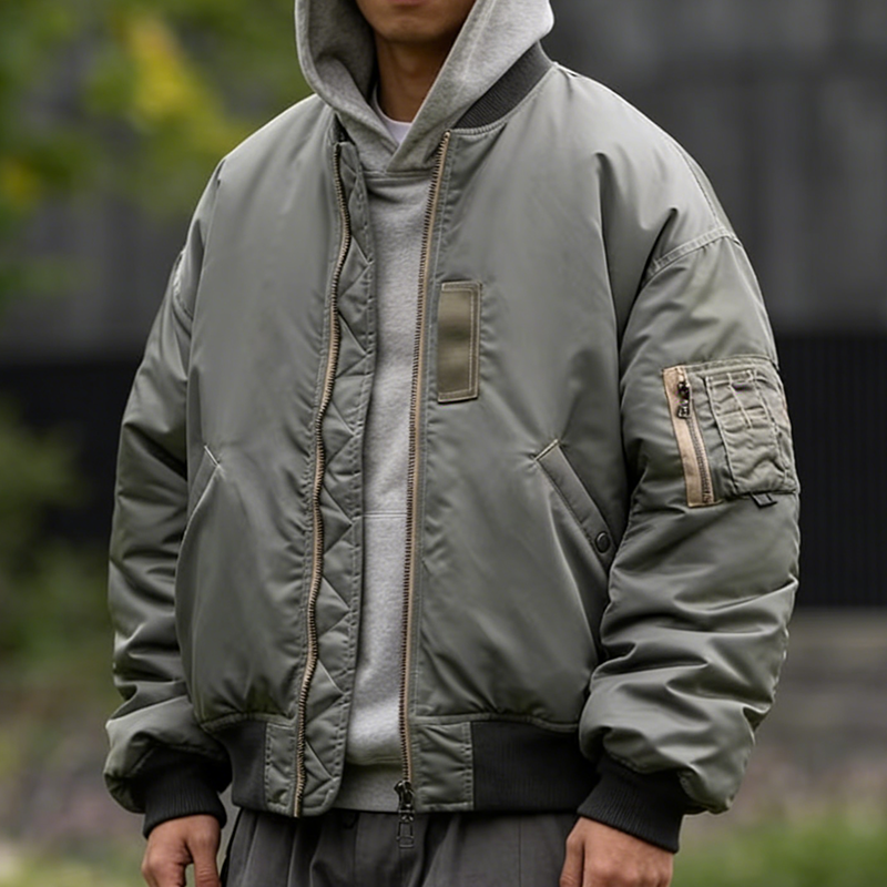 Zipper Bomber Jacket