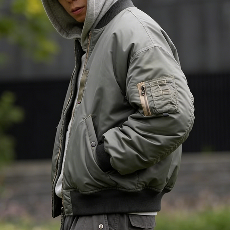 Zipper Bomber Jacket