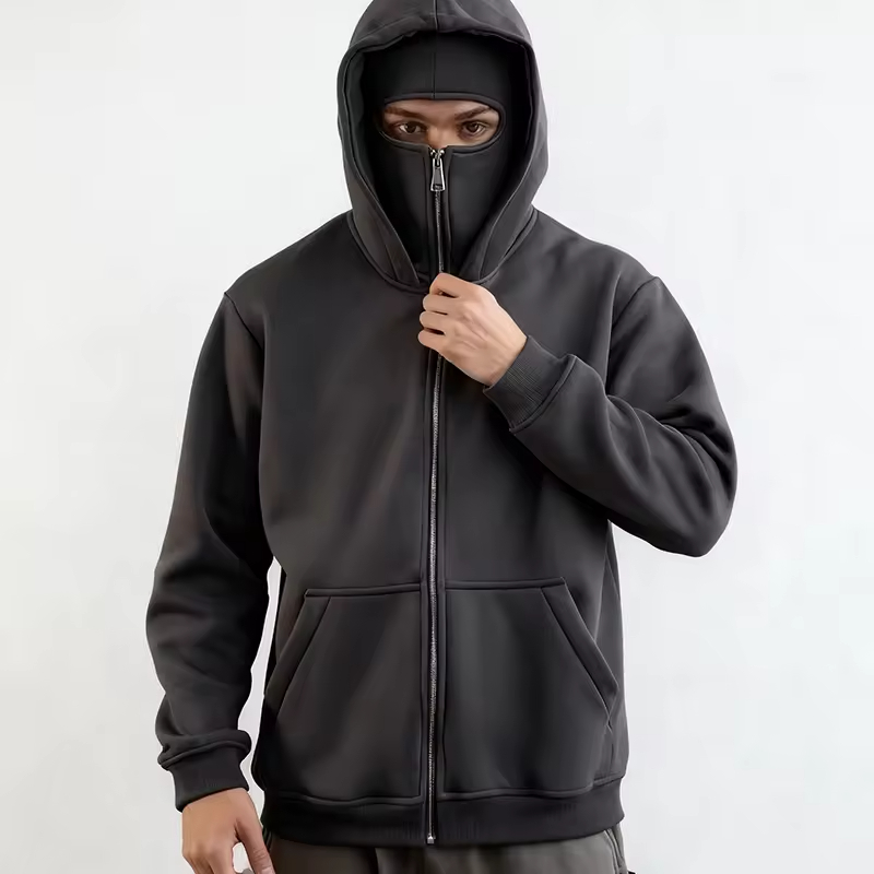 Zip up Balaclava Ninja Hoodie Men