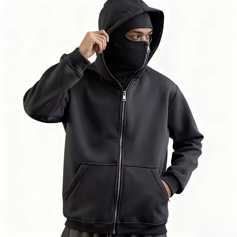 Zip up Balaclava Ninja Hoodie Men