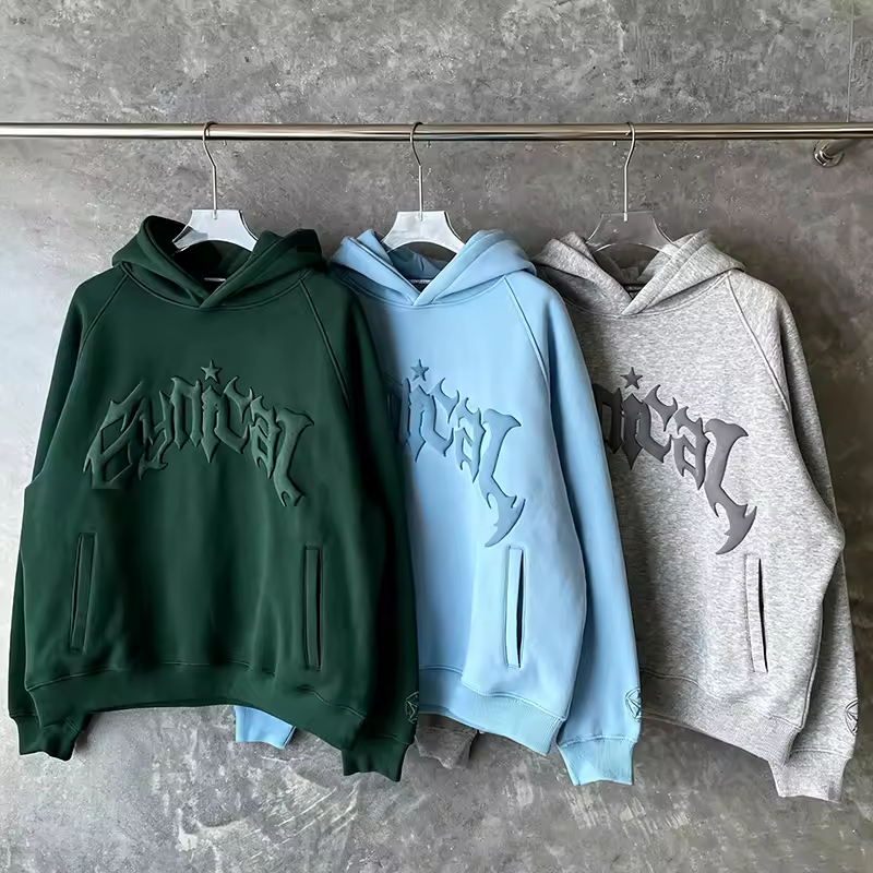 Oversized 3D Puff Print Hoodie