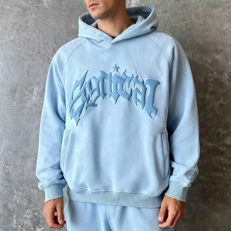 Oversized 3D Puff Print Hoodie