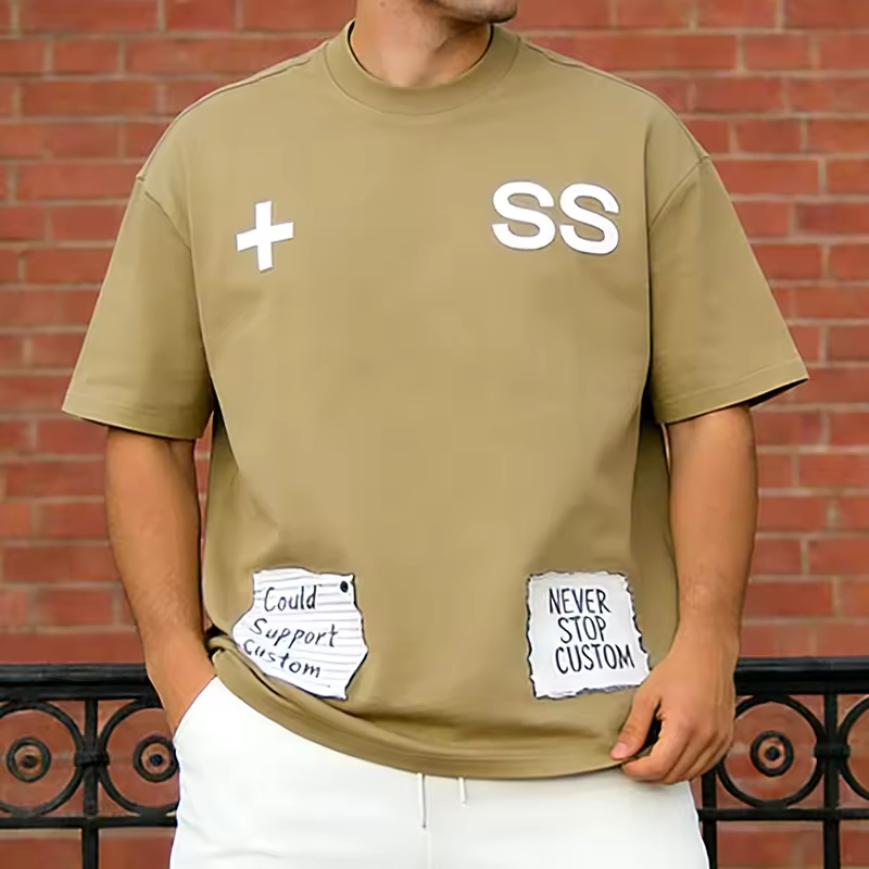 Boxy Cotton  Embroidery T-shirt