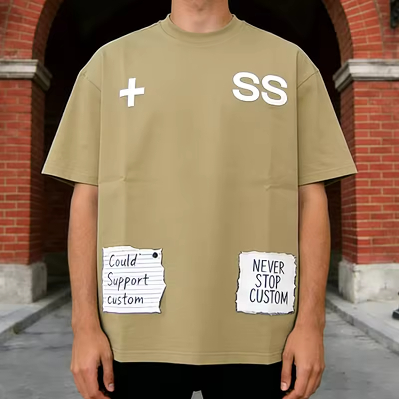 Boxy Cotton  Embroidery T-shirt