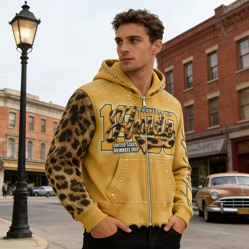 Casual Rhinestone Hoodie