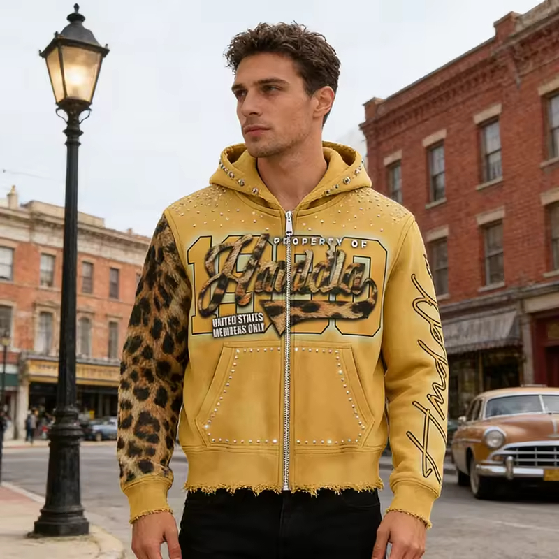 Casual Rhinestone Hoodie