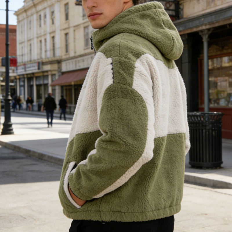 Color Block Fleece Jacket