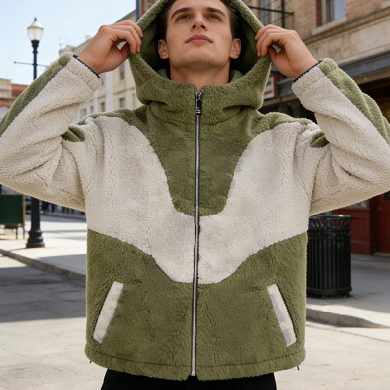 Color Block Fleece Jacket