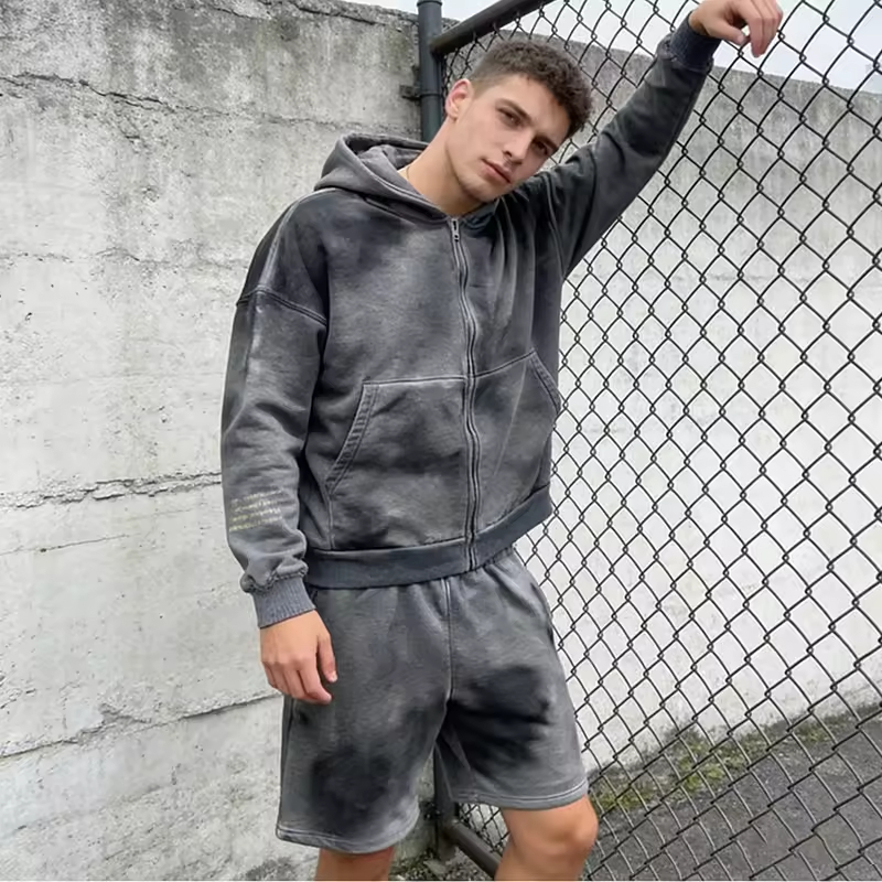 Cotton Shorts Two Piece Joggers Sets
