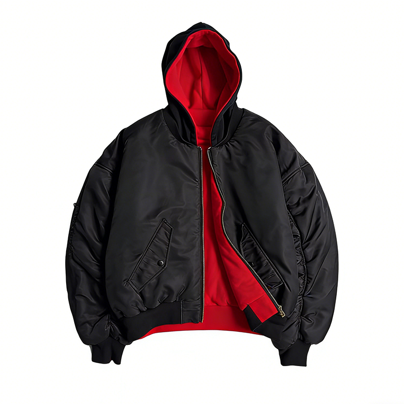 Hooded Bomber Jacket Men
